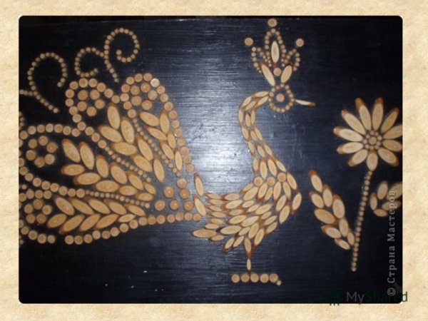 Аппликация из срезов веток