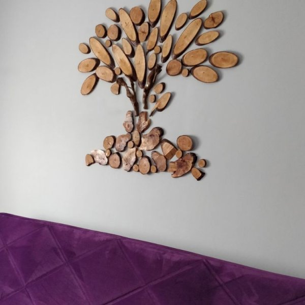 Панно из деревянных срезов