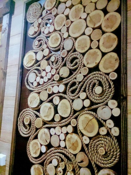 Панно из спилов дерева на стену