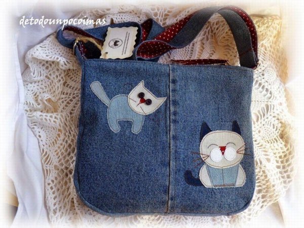 Аппликация на джинсовую сумку