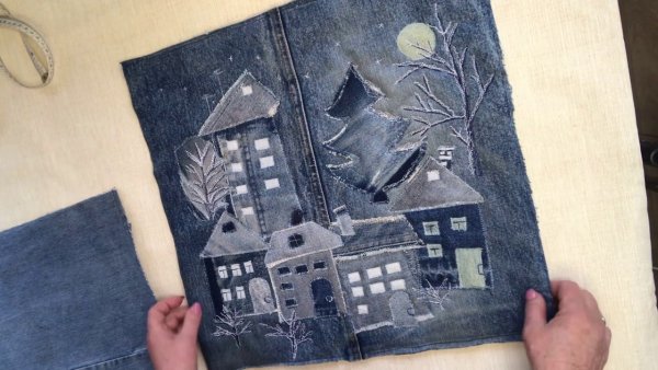 Пэчворк из джинсовой ткани