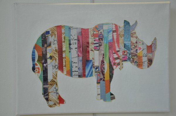 Аппликация из газет и журналов