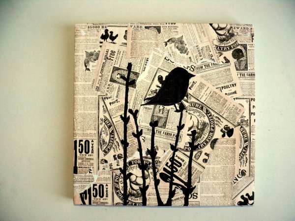 Коллаж из газетных вырезок