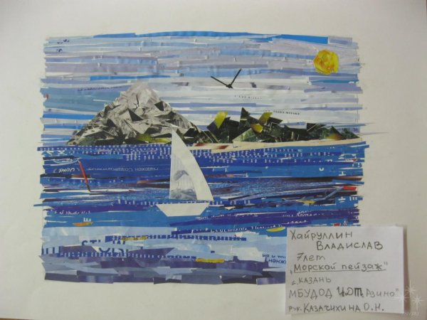 Аппликация из газет и журналов