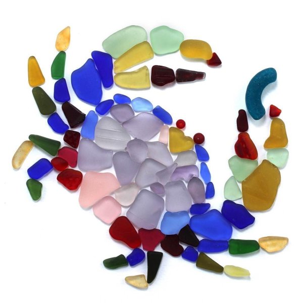 Мозаика из морских стеклышек