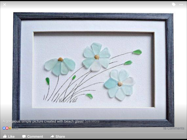 Картины из морского стекла