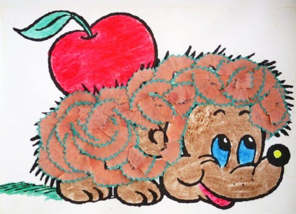 Карандашная стружка аппликация