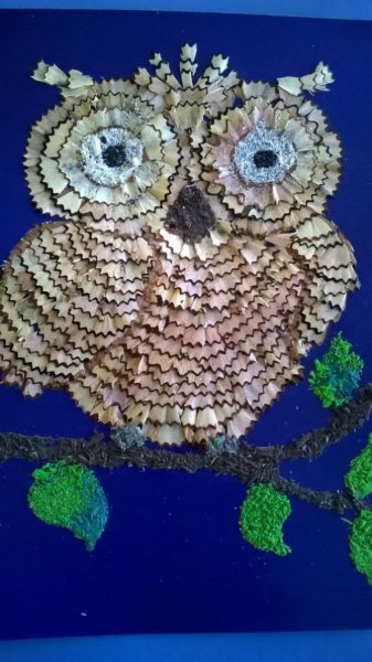 Поделки из карандашной стружки