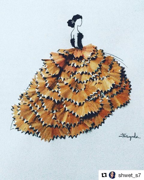 Карандашная стружка поделки