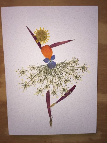 Аппликация из сухоцветов