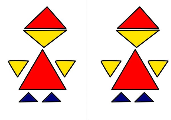 Фигурки из геометрических фигур для дошкольников