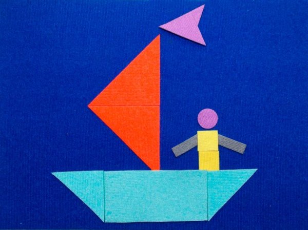 Аппликация из геометрических форм