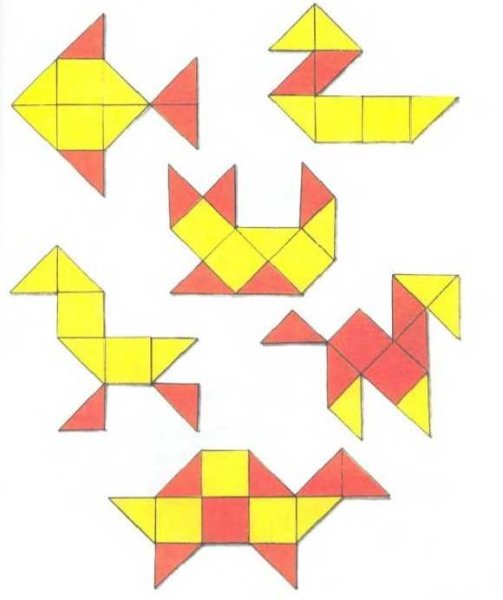 Геометрическая мозаика для дошкольников