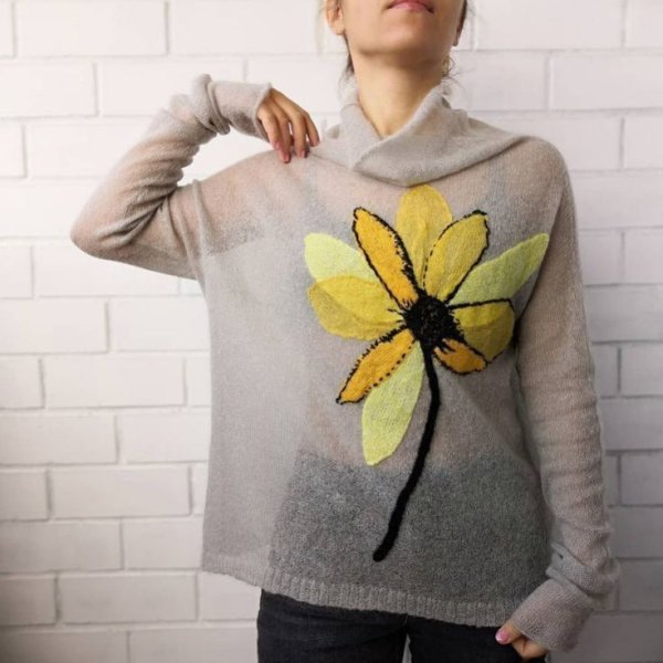 Вышивка на свитере