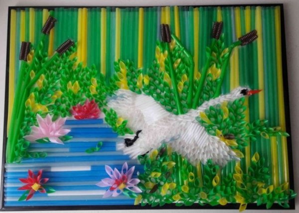 Поделки из коктейльных трубочек своими руками