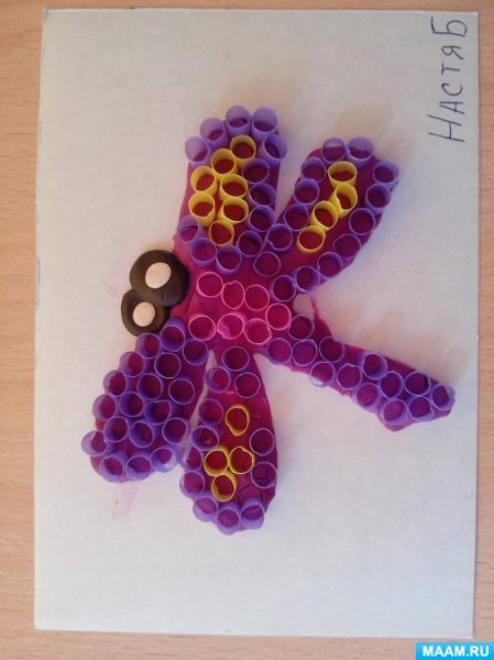 Поделки из трубочек и пластилина