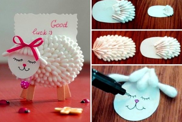 Поделки из ватных палочек для детей