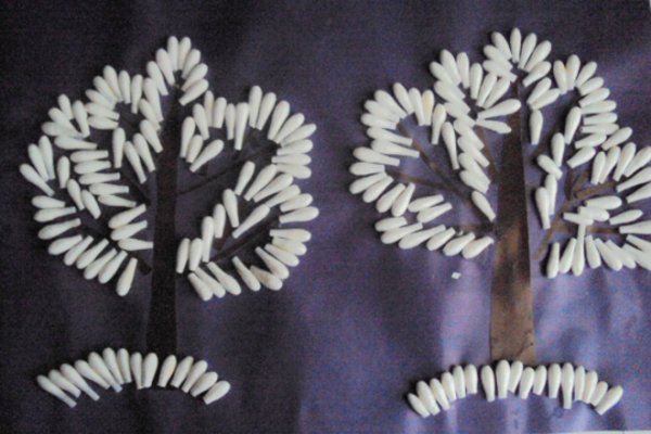 Аппликация на тему зима