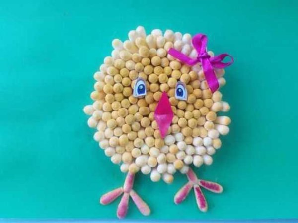 Ватные палочки и пластилин