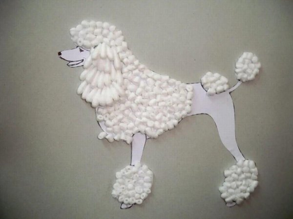 Аппликация из ушных палочек