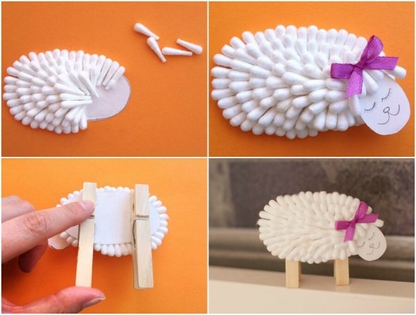 Поделки из ватных палочек