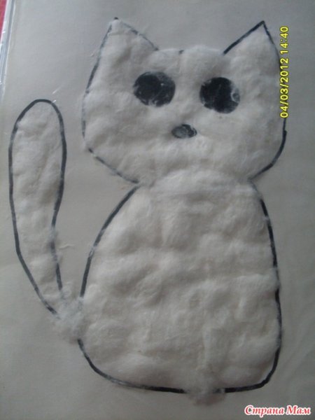 Кошка из ваты