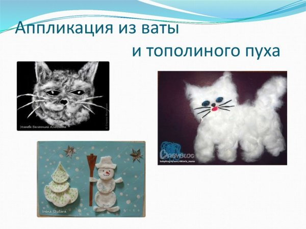 Аппликация с ватой