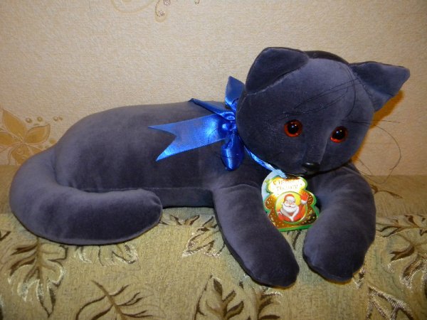 Велюровая игрушка кот