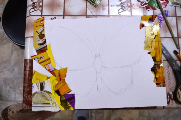 Коллаж на бумаге