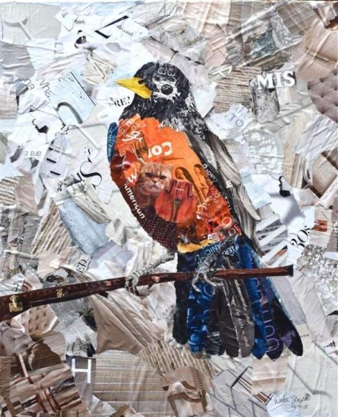 Картины из кусочков бумаги