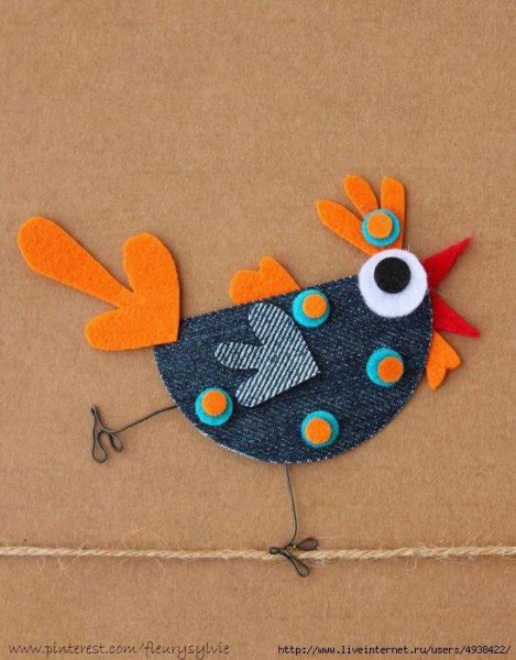 Аппликация из ткани