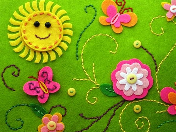 Аппликация из фетра для детей