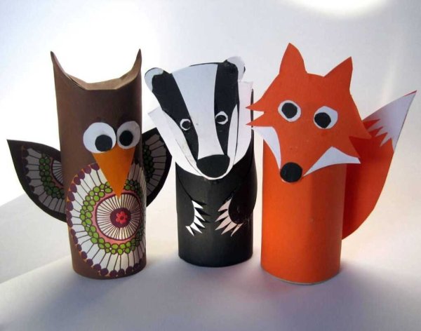 Аппликация из втулок