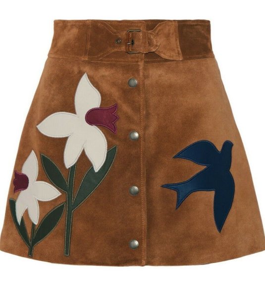 Аппликации из замши на одежде