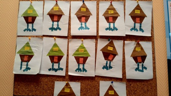 Аппликация скворечник в младшей группе