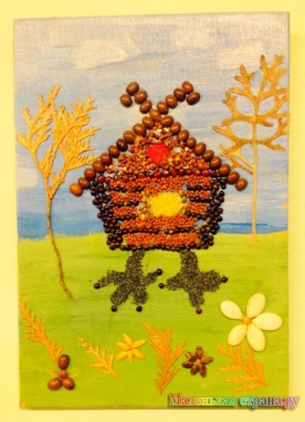 Избушка на курьих ножках пластилинография