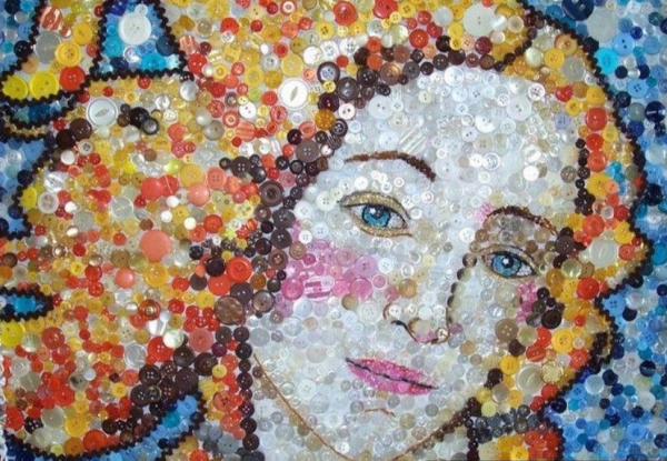 Панно из пуговиц