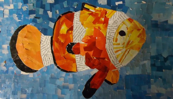 Мозаика из журнальных вырезок