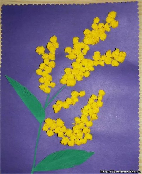 Аппликация Мимоза