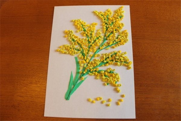 Подделка в детский сад на 8 марта Мимоза