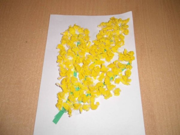 Поделка Мимоза на 8 марта