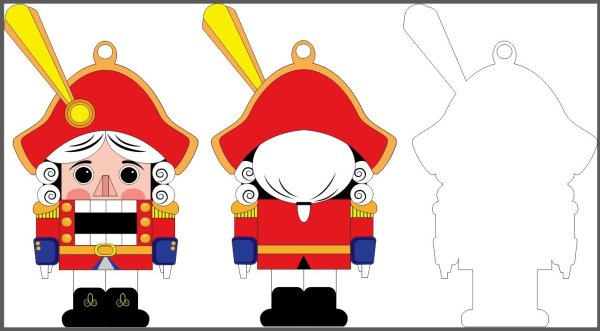 Щелкунчик на белом фоне