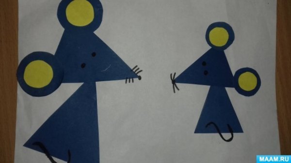 Сюжетная аппликация из геометрических фигур