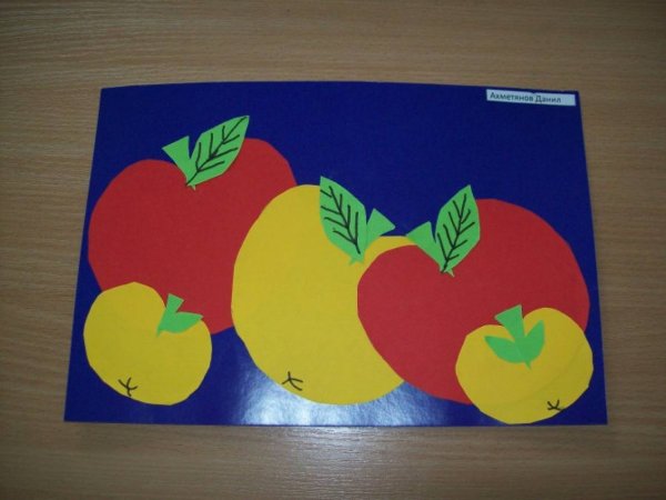 Аппликация яблоко