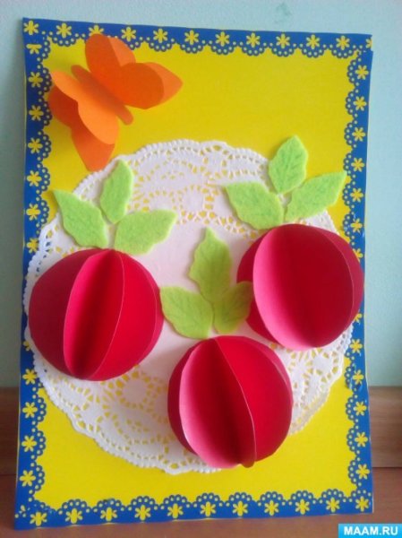 Аппликация яблочный спас