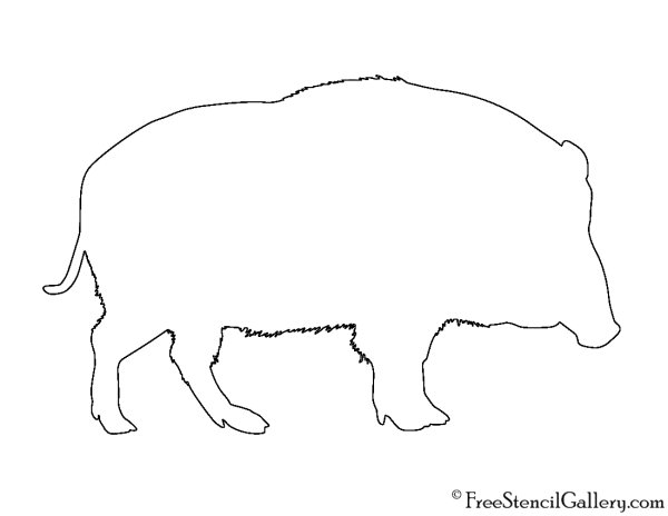 Аппликация дикого кабана