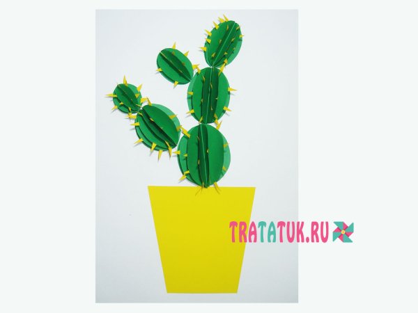 Аппликация комнатные цветы
