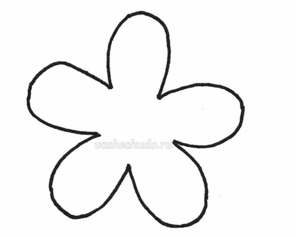 Трафареты цветов для поделок