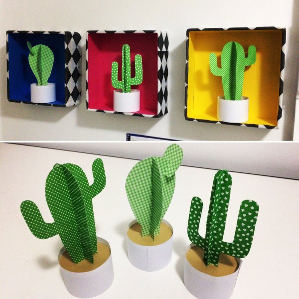 Картонные кактусы