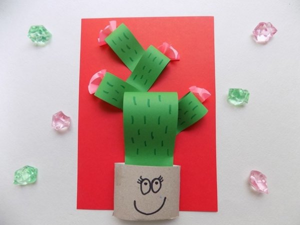 Объемная аппликация Кактус